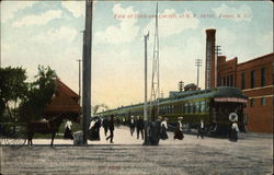 View of Overland Limited, at NP Depot Fargo, ND Postcard Postcard Postcard