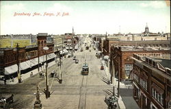 Bird's Eye View of Broadway Avenue Fargo, ND Postcard Postcard Postcard