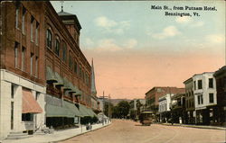 Main Street, from Putnam Hotel Bennington, VT Postcard Postcard Postcard