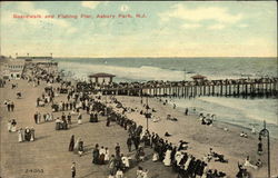 Boardwalk and Fishing Pier Asbury Park, NJ Postcard Postcard Postcard