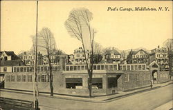 Street View of Post's Garage Postcard