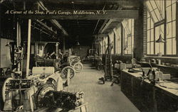 A Corner of the Shop, Post's Garage Middletown, NY Postcard Postcard Postcard