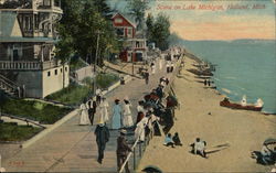 Scene on Lake Michigan Holland, MI Postcard Postcard Postcard