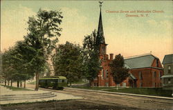 Chestnut Street and Methodist Church Postcard