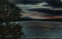 Arrival of Steamer at Raquette Lake Adirondacks, NY Postcard Postcard Postcard