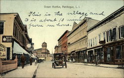 Ocean Avenue on Long Island Postcard