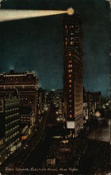 Times Square, Election Night New York City, NY Postcard Postcard Postcard