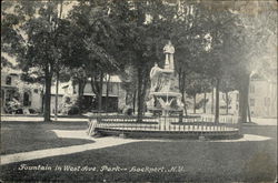 Fountain in West Avenue Park Lockport, NY Postcard Postcard Postcard