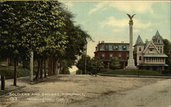 Soldiers and Sailors Monument Wilmington, DE Postcard Postcard Postcard