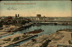 Montreal Harbour from Grand Trunk Elevator Quebec Canada Postcard Postcard Postcard