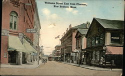 Williams Street East from Pleasant New Bedford, MA Postcard Postcard Postcard