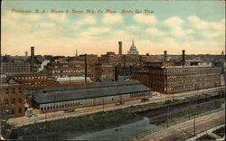 Bird's Eye View of Brown & Sharps Manufacturing Company Plant Providence, RI Postcard Postcard Postcard