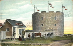 Castle of Old Fort William Henry Pemaquid Beach, ME Postcard Postcard Postcard