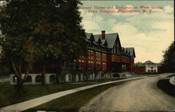 Nurses' Home and Entrance to West Group State Hospital Postcard