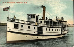 SS Alexandra on the Water Chatham, NB Canada New Brunswick Postcard Postcard Postcard