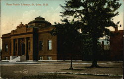 Free Public Library Postcard