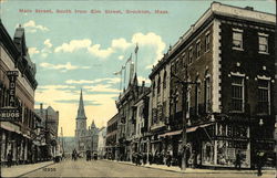 View of Main Street, South from Elm Street Postcard