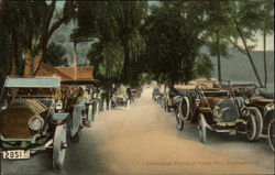 Automobile Waiting at Island Park Brattleboro, VT Postcard Postcard Postcard