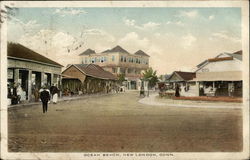 View of Ocean Beach New London, CT Postcard Postcard Postcard