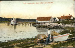 Water View in East Side Long Island Portland, ME Postcard Postcard Postcard