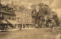 High Street View Belfast, ME Postcard Postcard Postcard