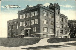 Street View of High School Fort Atkinson, WI Postcard Postcard Postcard