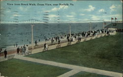 View from Board Walk, Ocean View Norfolk, VA Postcard Postcard Postcard