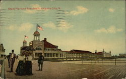 Steel Pier and Boardwalk Atlantic City, NJ Postcard Postcard Postcard