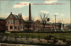 First National Bank and American Hard Rubber Works Postcard