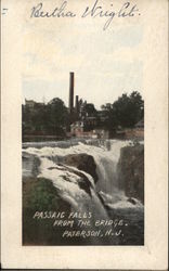 View of Passaic Falls from the Bridge Paterson, NJ Postcard Postcard Postcard