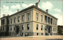 Street View of Public Library Kansas City, MO Postcard Postcard Postcard