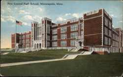 New Central High School Postcard