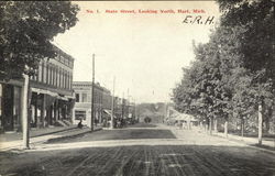 State Street, looking North Hart, MI Postcard Postcard Postcard