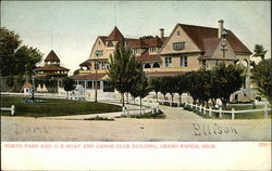 North Park and GR Boat and Canoe Club Building Postcard