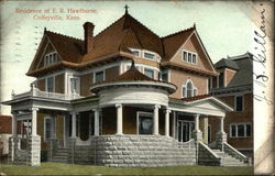 Residence of ER Hawthorne Postcard