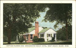 Cottage Number One, Broadwater Beach Hotel, West Beach Biloxi, MS Postcard Postcard Postcard