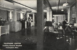 Cushing General Hospital - Telephone Center Framingham, MA Postcard Postcard Postcard