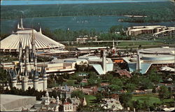 View of Magic Kingdom Disney Postcard Postcard Postcard