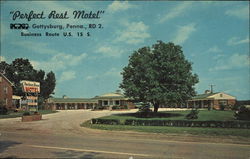 Perfect Rest Motel Gettysburg, PA Postcard Postcard Postcard