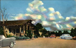 Entrance to Bright Angel Lodge Postcard