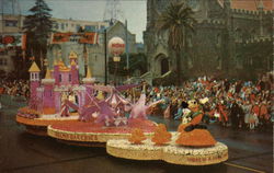 1955 Pasadena Tournament of Roses Float - Helms Olympic Bakeries California Postcard Postcard Postcard