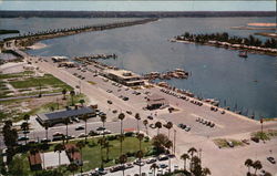 Air View of Marina with Causeway to the Mainland in the Background Postcard