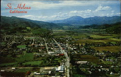 Aerial View of St. Helena California Saint Helena, CA Postcard Postcard Postcard