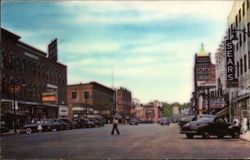 Looking North on Main Street Postcard