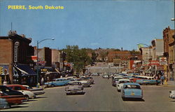 Main St. Scene Pierre, SD Postcard Postcard Postcard