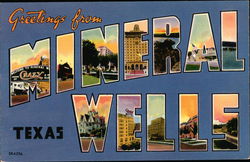 Greetings From Mineral Wells, Texas Postcard