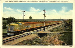 Union Pacific Streamline Train Railroad (Scenic) Postcard Postcard Postcard