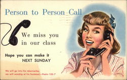 Person to Person Call Postcard