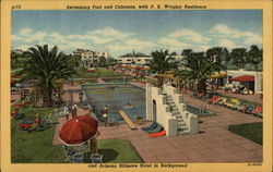 Swimming Pool and Cabanas Postcard