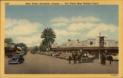 Looking Up Main Street Scottsdale, AZ Postcard Postcard Postcard